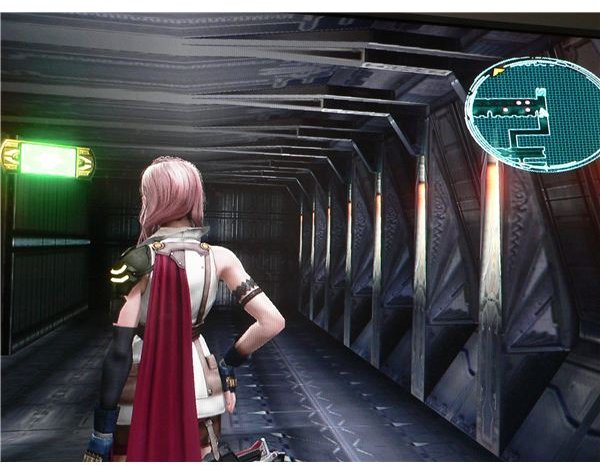 Final Fantasy XIII: The Crew Corridors in the Palamecia.