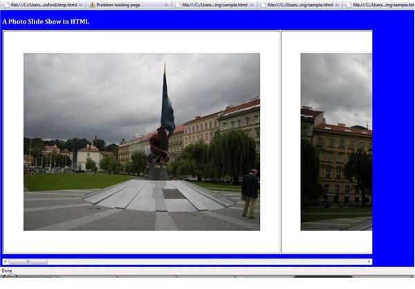 How to Make a Photo Slide Show in HTML - No Flash, Javascript or Other Tools Needed
