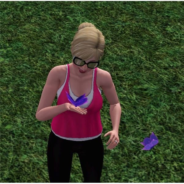 Sims 3 Royal Purple Butterfly