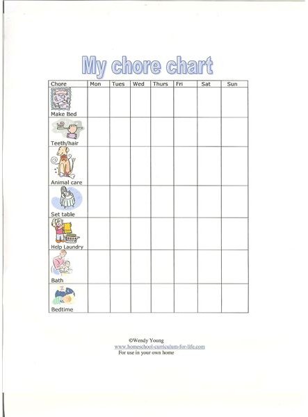 Free Chore Chart Downloads: Where to Find Them - BrightHub Education