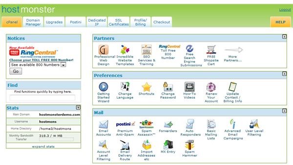 Hostmonster Cpanel