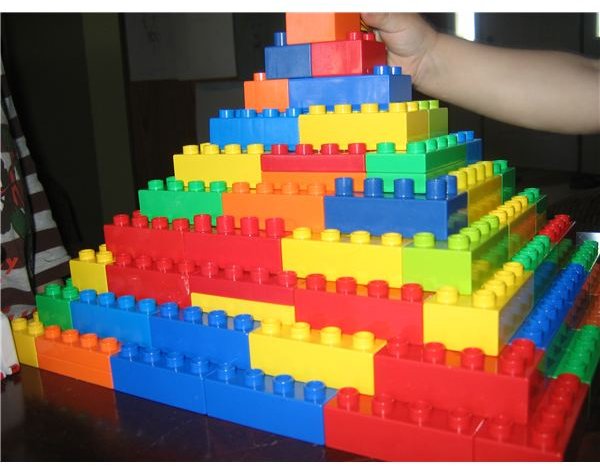 styrofoam lego blocks