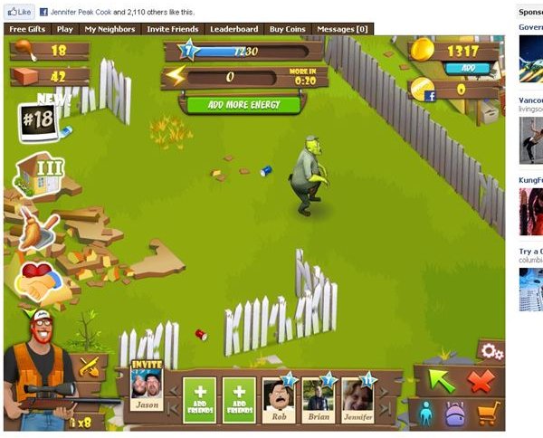 Facebook Zombie Fighting: A Zombie Lane Review
