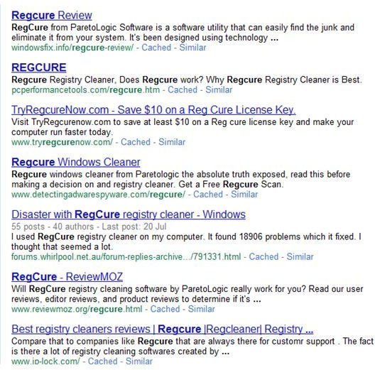 RegCure Reviews or Links