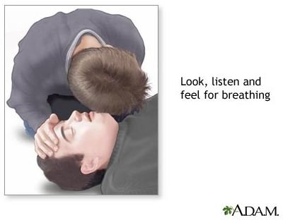 CPR - look, listen, and feel