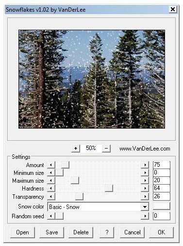 Adding snow to a digital photo