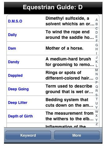 The Equestrian Guide iPhone App