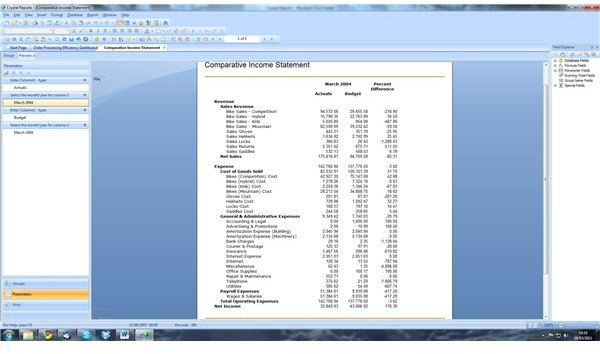 Crystal Reports Report