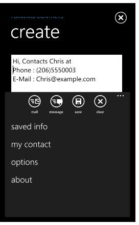 Sending Multiple Contacts on Windows Phone 7