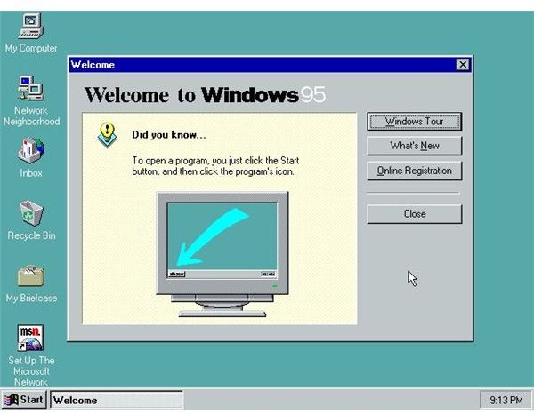 A history of Windows operating system without Windows 95 is unthinkable