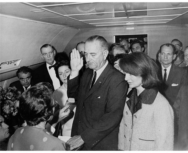 Lyndon B. Johnson taking the oath of office, November 1963