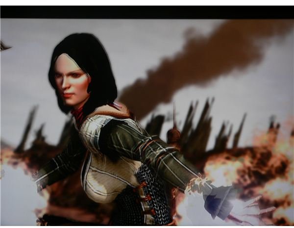 Dragon Age 2 Warrior Guide: Bethany attacks the Darkspawn at the game’s start.