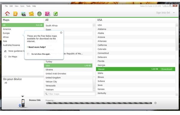 Nokia Maps in Ovi Suite