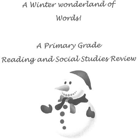 Reading & Social Studies Winter Wonderland Workbook for Primary Students