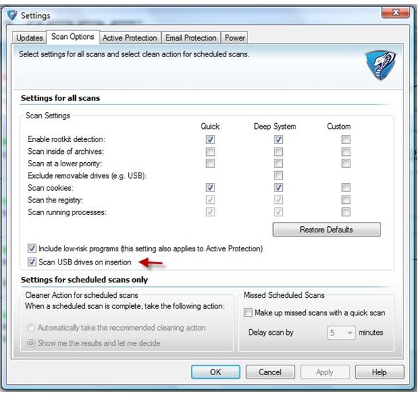 Scan USB Drives on Insertion