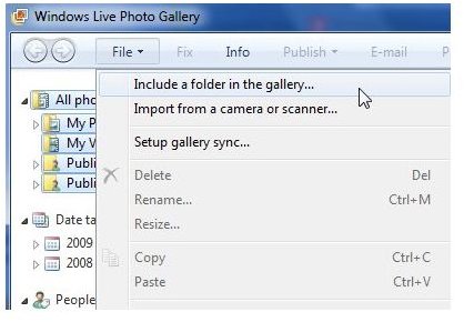 Add a Folder to Photo Gallery