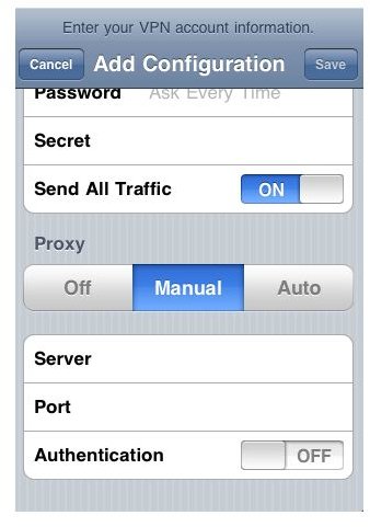 Proxy VPN Configuration