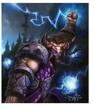A Tauren Shaman Casting Lightning Bolt