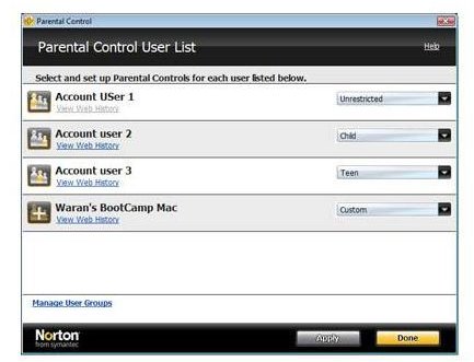 Using Norton 360 Parental Controls