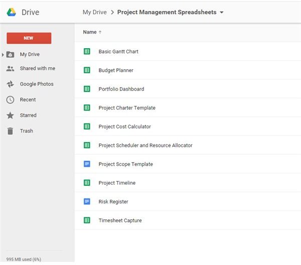 Google Docs Gantt Chart