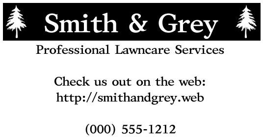 Lawn Care Business Cards Five Customizable Templates