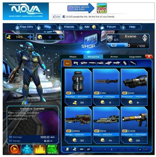 N.O.V.A Elite Facebook Game