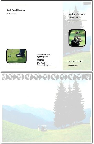 Faded Golf Course Background Brochure