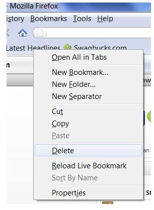 Bookmarks Firefox Tool Bar