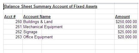 Screenshot Balance Sheet Summary Accounts