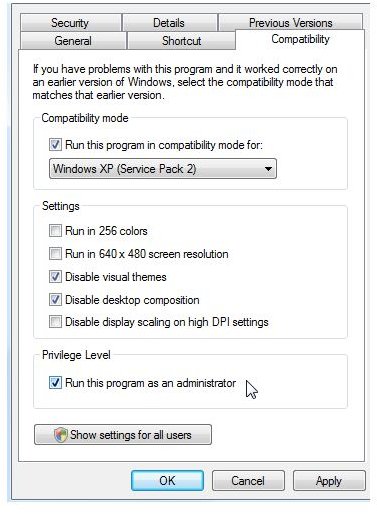 Compatibility Settings