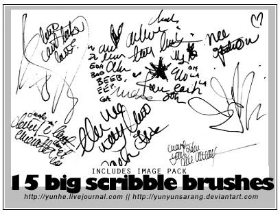 15 big scribble brushes by yunyunsarang