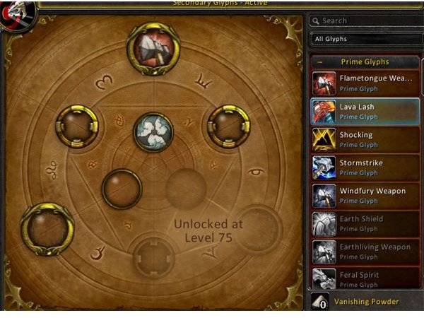 shaman 7.0 glyphs vendor