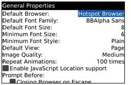 Hotspot browser option