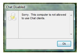 Chat Client is prevented