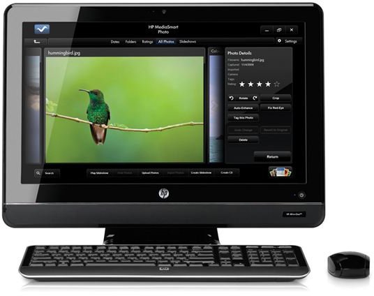 Hp produce all in one desktop computers with Windows 7