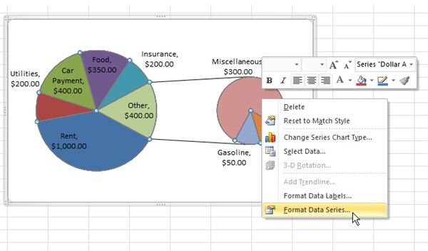 create a pie chart in excel that show percentage