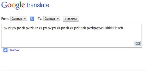 Google Translate Beatbox