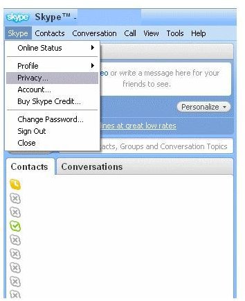 Skype - Privacy