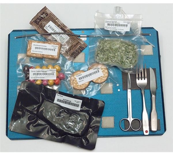 ISS Space Food On A Tray