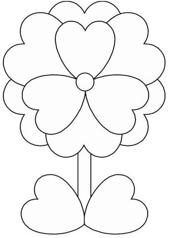 Coloring Pages Of Flowers And Hearts 9