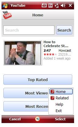 YouTube on Windows Mobile