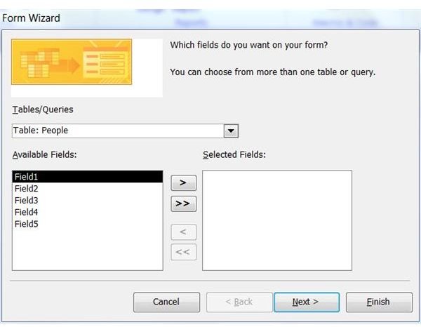 Access Form Wizard