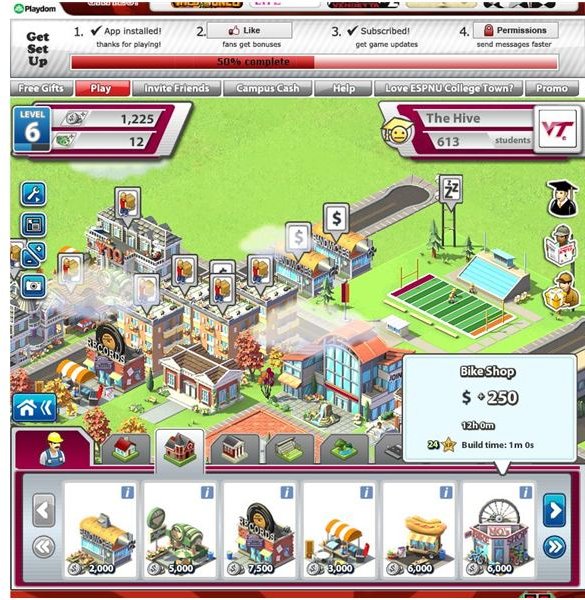 Facebook Games: ESPNU College Town Game Guide - City ...