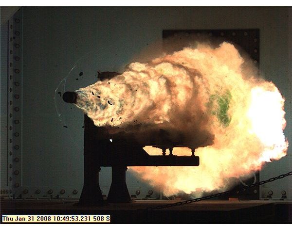 Test Firing a RailGun - Taken from Wikimedia Commons