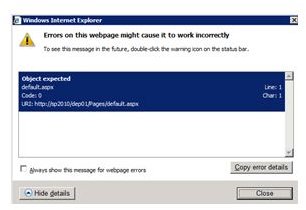 Fixing JavaScript Errors in SharePoint