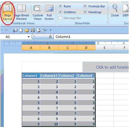 Excel&rsquo;s Page Layout view