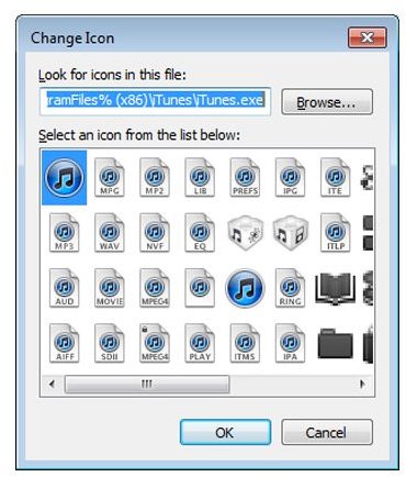 Changing the iTunes Desktop Icon