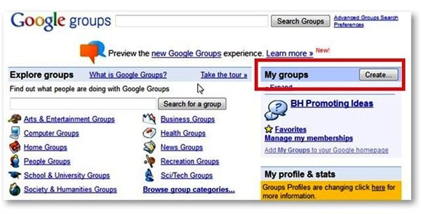 Create a Google Group