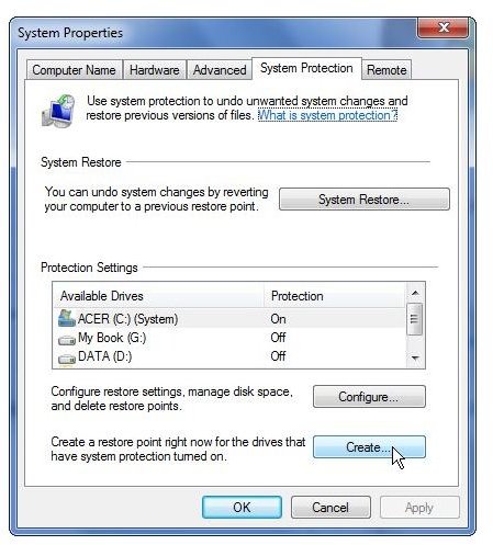 System Properties Dialog Box