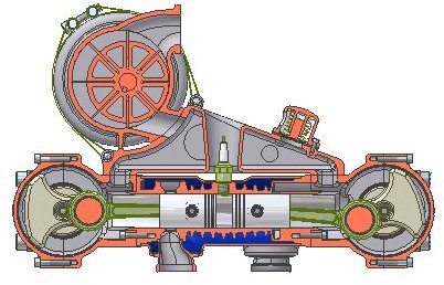 Opposite piston engine anim